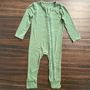 Kyte Baby Green Zippered Bamboo Romper